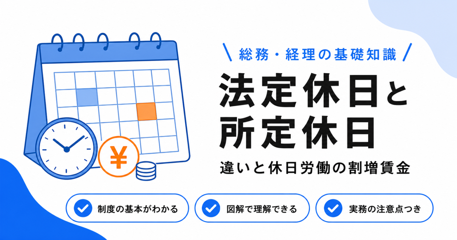 法定休日と所定休日の違い_休日労働の割増賃金 | 総務経理マスター