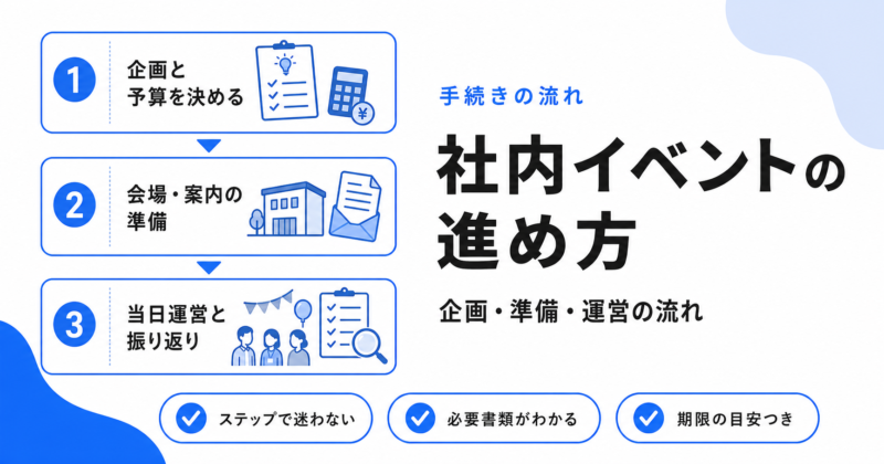 社内イベント・社内行事の企画・準備・運営の進め方